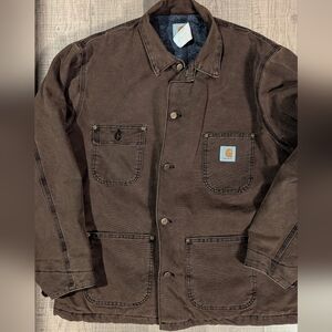 Carhartt Dark Brown Canvas Work Jacket